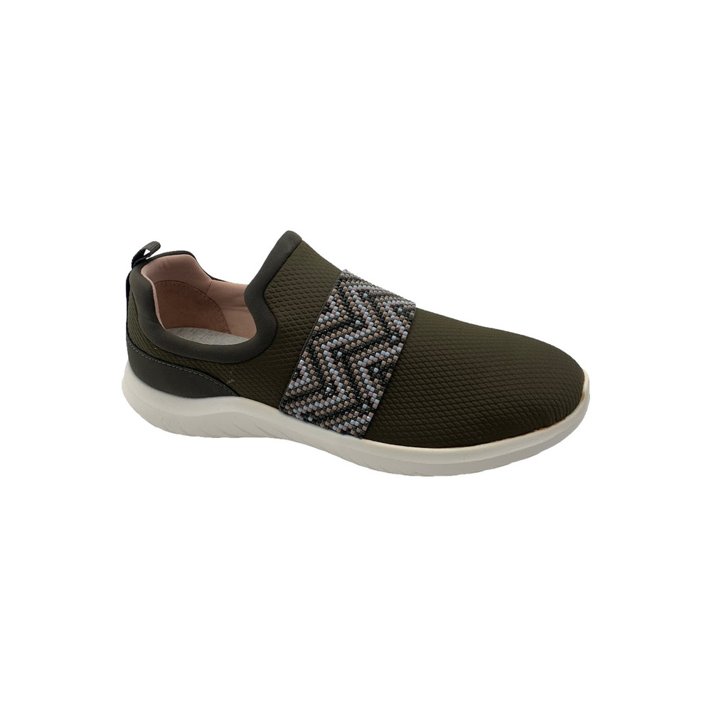 CLOUDSTEPPERS by Clarks Nova Way Slip-On Sneaker Dark Olive - Wide